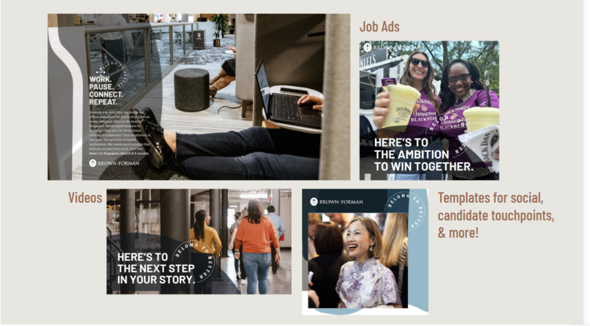 Brown-Forman employer brand templates and recruiting materials